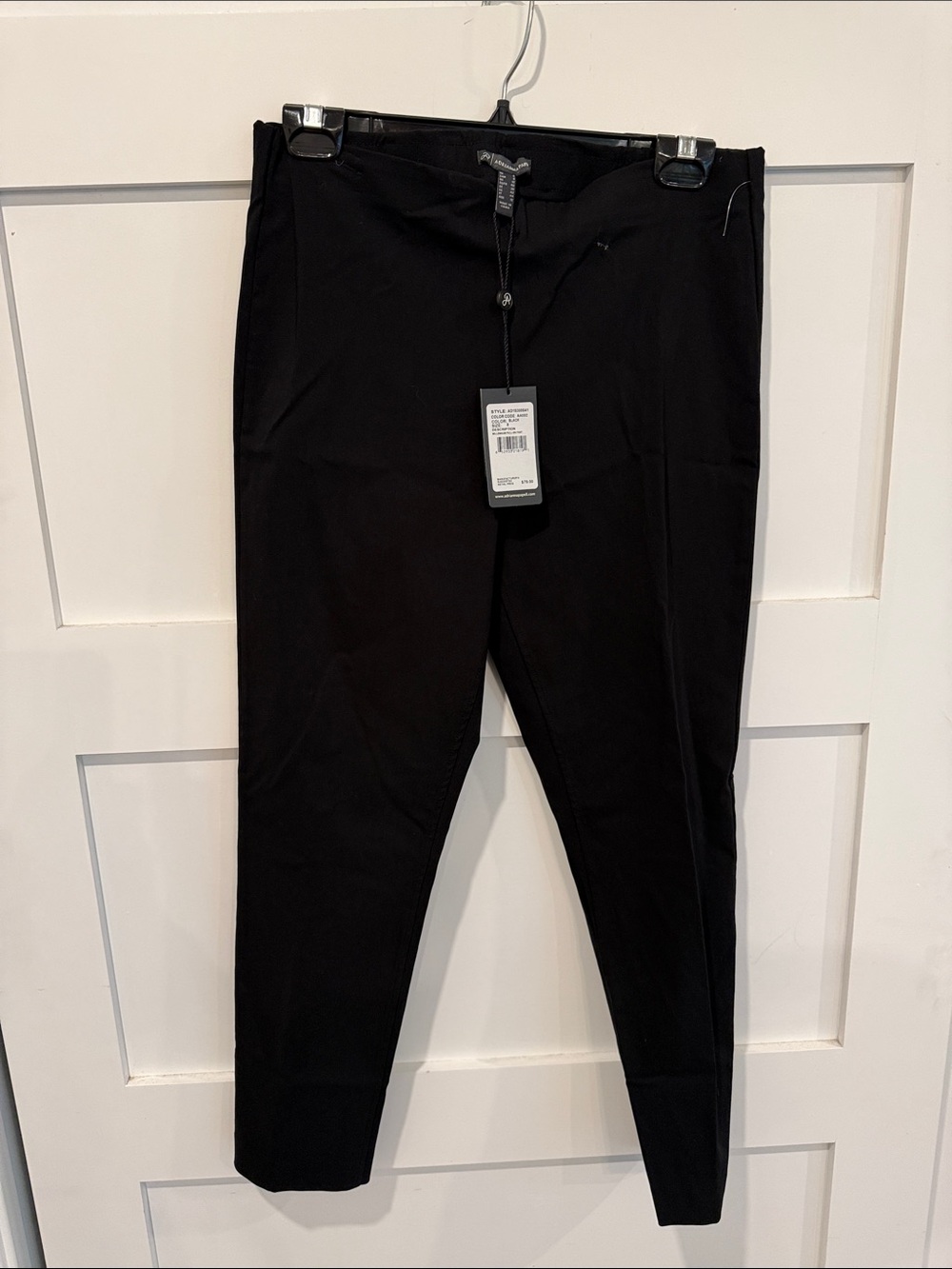 Adrianna Papell Black Slim Stretch Dress Pants